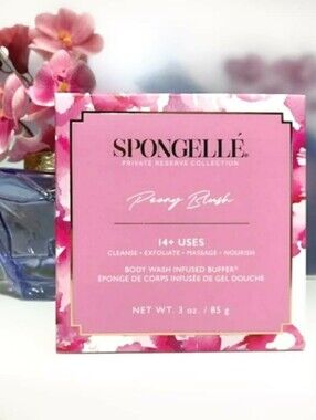 Spongelle Peony Blush Body Wash Infused Buffer Flower Sponge 85g *BNIB!